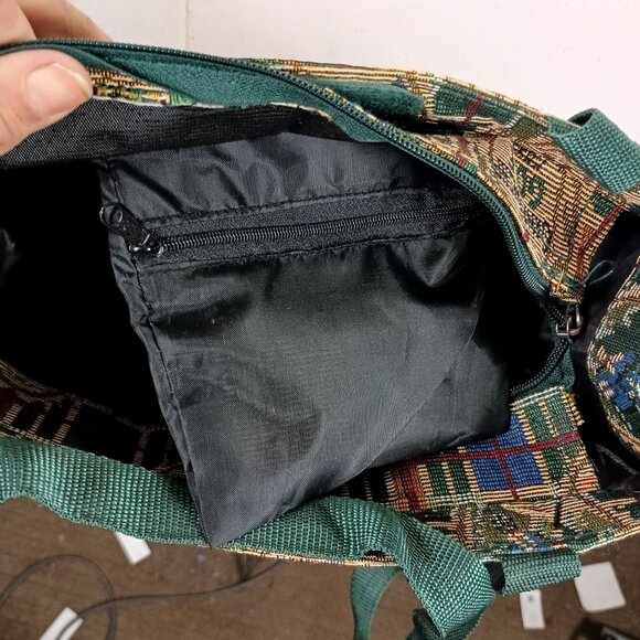 Golf Themed Tapestry Tote Bag With Zippered Pocket & Coin Purse - Picture 10 of 14